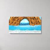 Ocean, Canyon en Mountains Digital Art Canvas Afdruk (Voorkant)