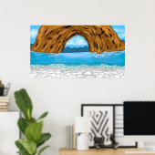 Ocean, Canyon en Mountains Digital Art Poster (Thuiskantoor)