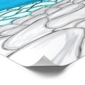 Ocean, Canyon en Mountains Digital Art Poster (Hoek)