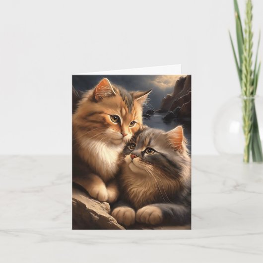 Ocean Cats Valentine/Anniversaire Carte de voeux (Devant)
