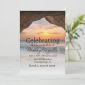 Ocean Cave Beach Fête de la vie Invitation (Debout devant)