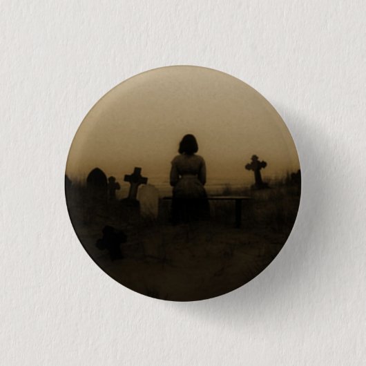 Ocean cemetery ronde button 3,2 cm (Voorkant)