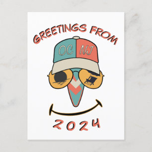 Ocean City glimlach Briefkaart