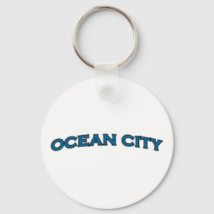 Ocean City Maryland Arching Text Logo Sleutelhanger