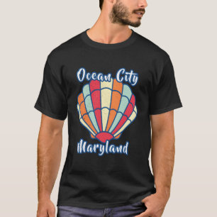Ocean City Maryland Beach Seashell Scallop Shell T-shirt
