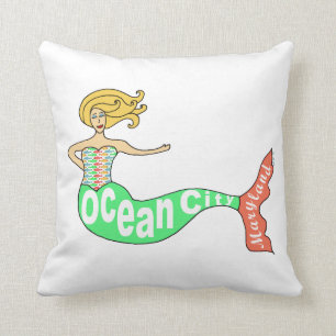 Ocean City, Maryland Mermaid Sierkussen