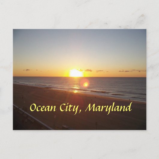 Ocean City, MD Sunrise Briefkaart (Voorkant)