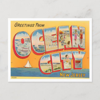 Ocean City, New Jersey Big Letters Briefkaart