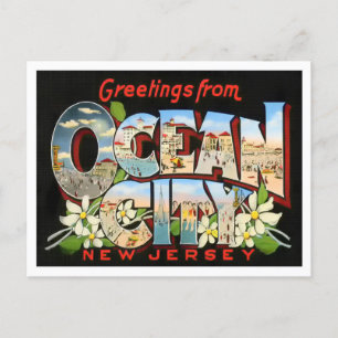 Ocean City, New Jersey Big Letters Briefkaart