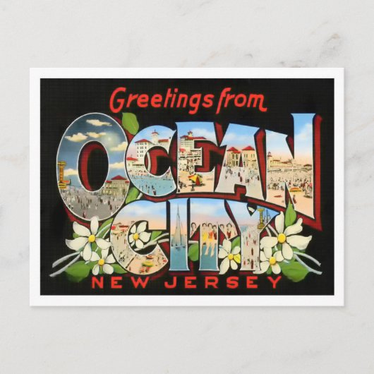 Ocean City, New Jersey Big Letters Carte postale (Devant)