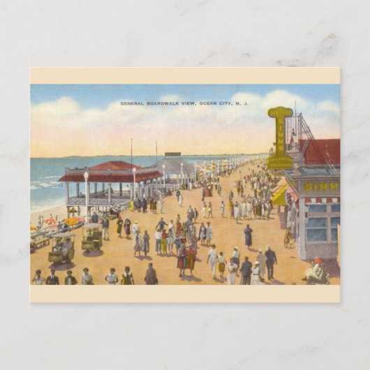  Ocean City New Jersey Boardwalk Briefkaart (Voorkant)