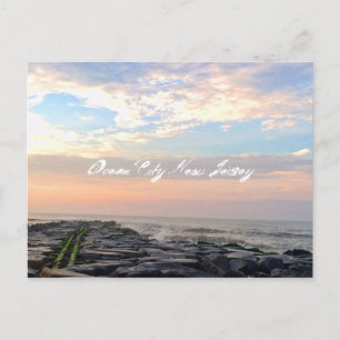 Ocean City, New Jersey Post Kaart-Jetty Briefkaart