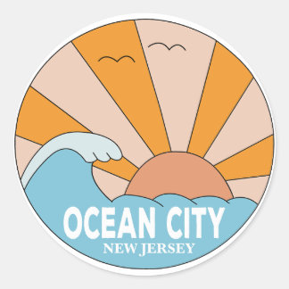 Ocean City New Jersey Ronde Sticker