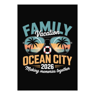 Ocean City Strand Foto Afdruk