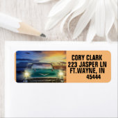 OCEAN CLASSIC CAR RETOURADRES LABELS (Insitu)