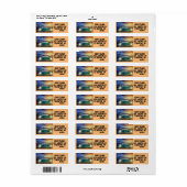 OCEAN CLASSIC CAR RETOURADRES LABELS (Full Sheet)