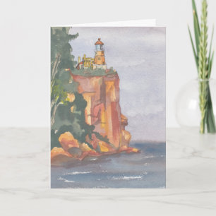 "Ocean Cliff" Waterverf Sketch Wenskaart Feestdagen Kaart