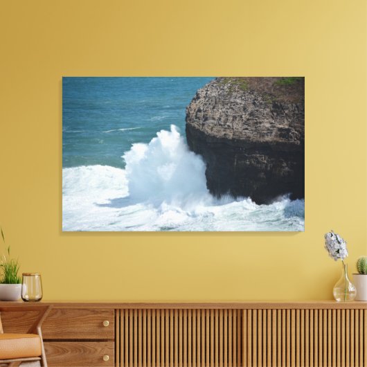 Ocean Cliffs Canvas Afdruk (Insitu (Woonkamer))