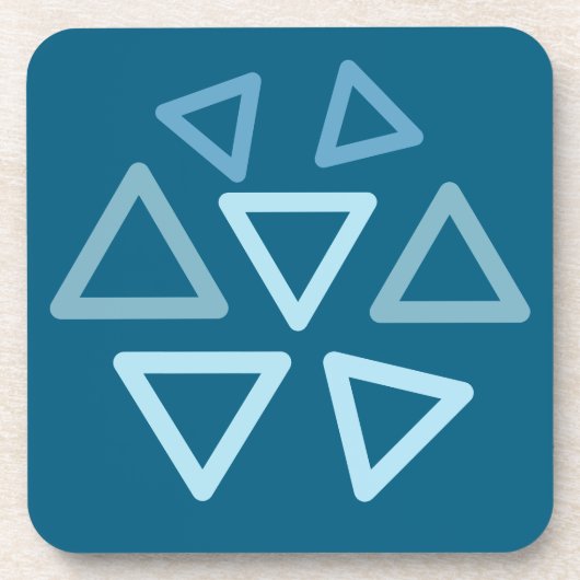 Ocean Colours Triangle Pattern Bier Onderzetter (Voorkant)