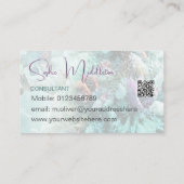 Océan Coral bleu Carte de visite élégant (Dos)