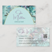 Océan Coral bleu Carte de visite élégant (Devant / Derrière)