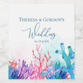 Ocean Coral Wijn Etiket (Enkel label)