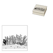 Ocean Coral Zee Floor Rubberstempel (Gestempeld)
