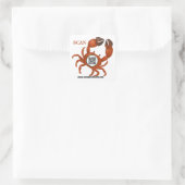 Ocean Crab QR Code Business Vierkante Sticker (Tas)