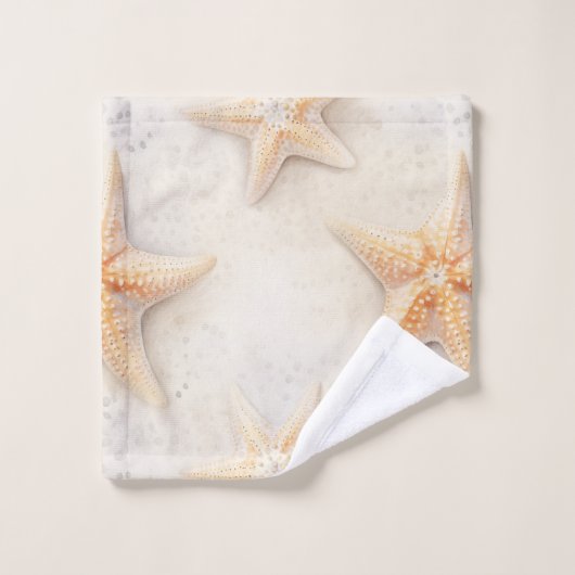 Ocean Cream Peach Beach Starfish (Gant de toilette)