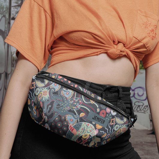 Océan Créature Baleine marine Octopus Monogramme