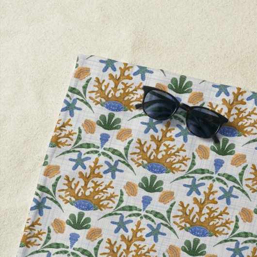 Ocean Creature Pattern Strandlaken (In situ)