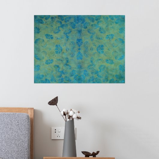Ocean Creatures Gold Foil Print (Insitu (Slaapkamer 2))