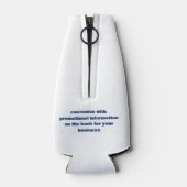 Ocean Cruise Ship Sunset Custom Blue Marketing Flesjeskoeler (Achterkant)