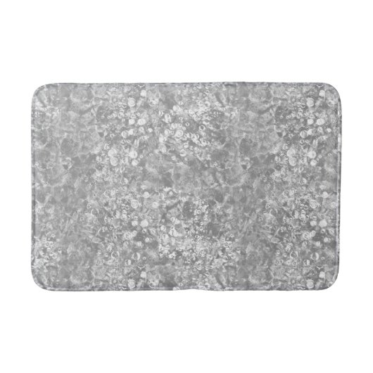 Ocean Currents & Bubbles Silver of Grey Bath Mat (Voorkant)