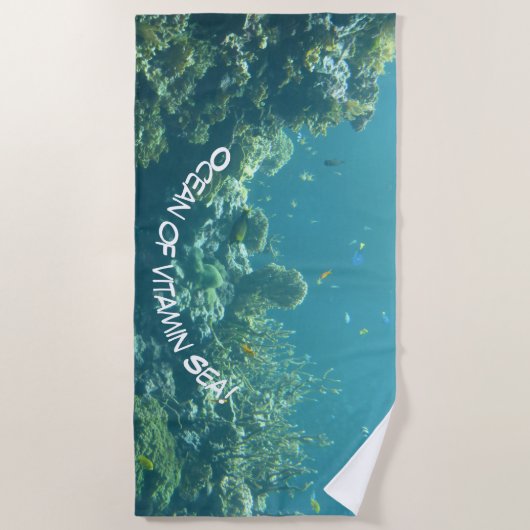 Océan de vitamine Mer ! Serviette de plage (Devant)