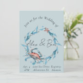 Océan des invitations de mariage à thème pour le m (Debout devant)