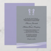 Ocean Double Seahorse Wedding Invitations Kaart (Voorkant / Achterkant)