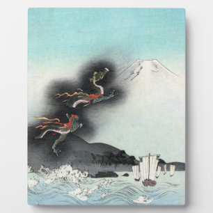 Ocean Dragon Rising naar Mt. Fuji HOKUSAI Ukiyo-e Fotoplaat