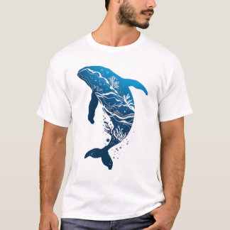 Ocean Dream Whale Illustratie T-shirt