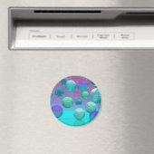 Ocean Dreams - Aqua en Violet Ocean Fantasy Magneet (Insitu (Vaatwasser))