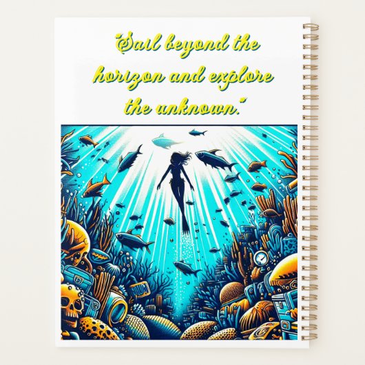 Ocean Dreams - Chibi Mermaid Glow Planner (Achterkant)