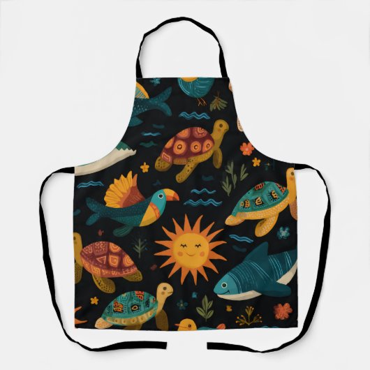 Ocean Drift All-Over Print Apron Gift Schort (Voorkant)