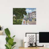 Ocean Drive, Miami Beach  Poster (Thuiskantoor)