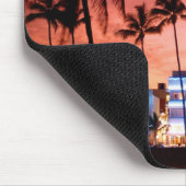 Ocean Drive Miami Beach Skyline Computer Mousepad Muismat (Hoek)