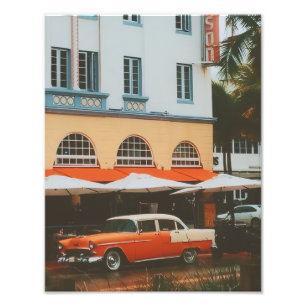 Ocean Drive, South Beach, Miami Foto Afdruk