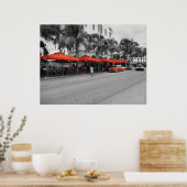 Ocean Drive South Beach Miami Oldtimers Poster (Keuken)