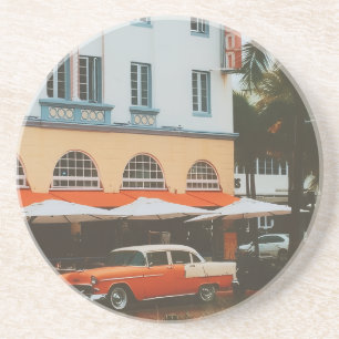 Ocean Drive, South Beach, Miami Zandsteen Onderzetter
