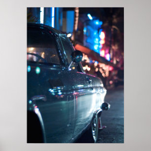 Ocean Drive vintage-wagen Poster
