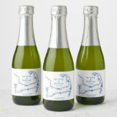 Ocean Edge Brewster bruiloft mini-fles Sparkling Wijnetiket (Flessen)