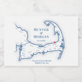 Ocean Edge Brewster bruiloft mini-fles Sparkling Wijnetiket (Enkel label)